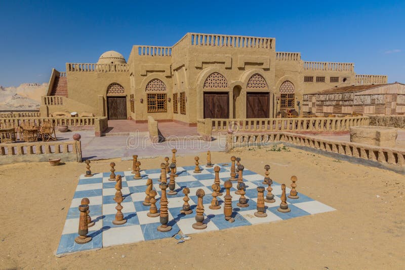 Girl and Big Chess in Hotel Egypt Stock Image - Image of blond, learn:  58699831