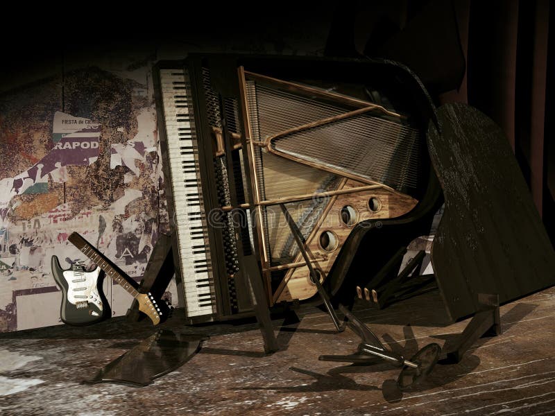 Download Abandoned music stock photo. Image of concert, discarded - 59472638