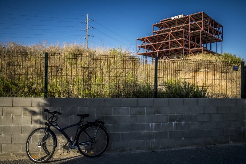 Abandoned offices construction in Sant Cugat del Valles Barcelona royalty free stock images Abandoned offices construction in Sant Cugat del Valles Barcelona royalty free stock images
