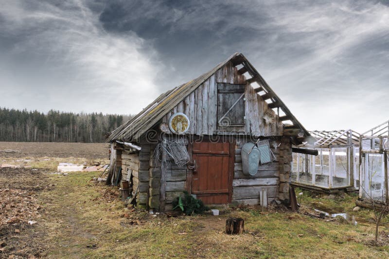 Abandoned old barn in rural location