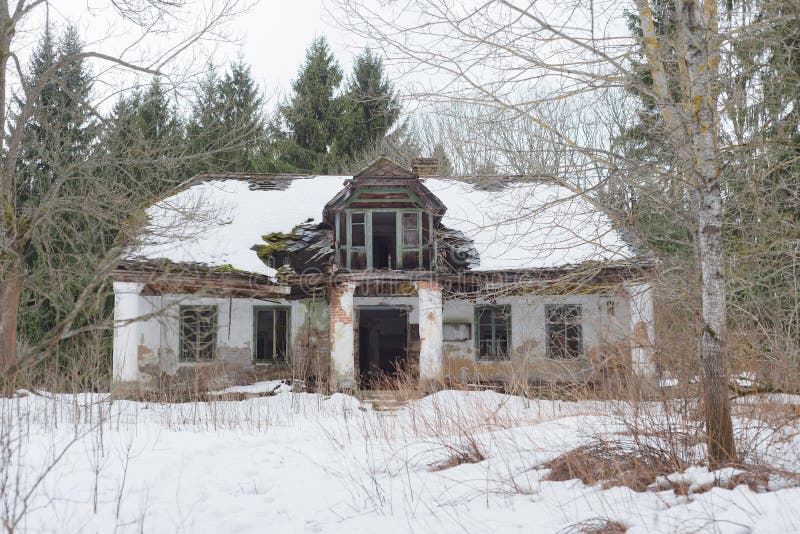 abandoned castle in snow abandoned castle in snow
