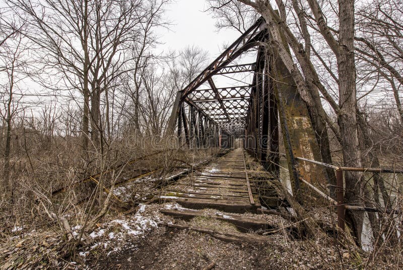 Abandoned Railroad Bridge Pennsylvania Stock Image Image of