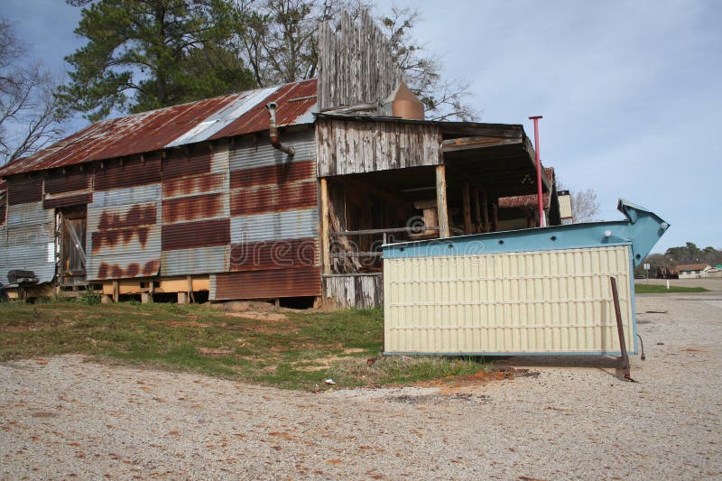 Abandoned Rustic Gas Station in Rural East Texas Stock Image Image of