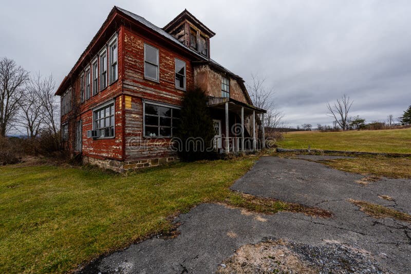 Abandoned School on Barren Winter Afternoon - Pennsylvania