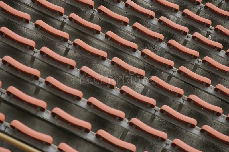 Abandoned stadium seats