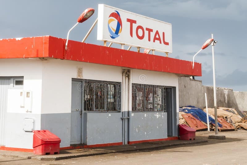 Petrol station in Morocco editorial photography. Image of tetouan