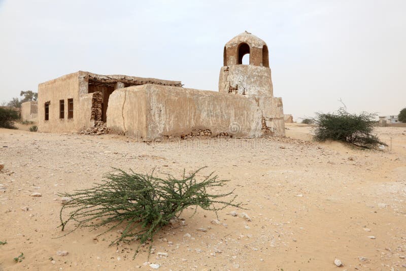 Abandoned village. Qatar royalty free stock photography