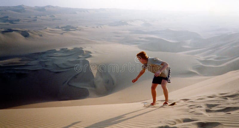 Abandonnez sandboarding image libre de droits