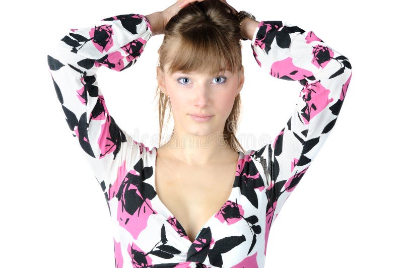 Bionda carina immagine stock