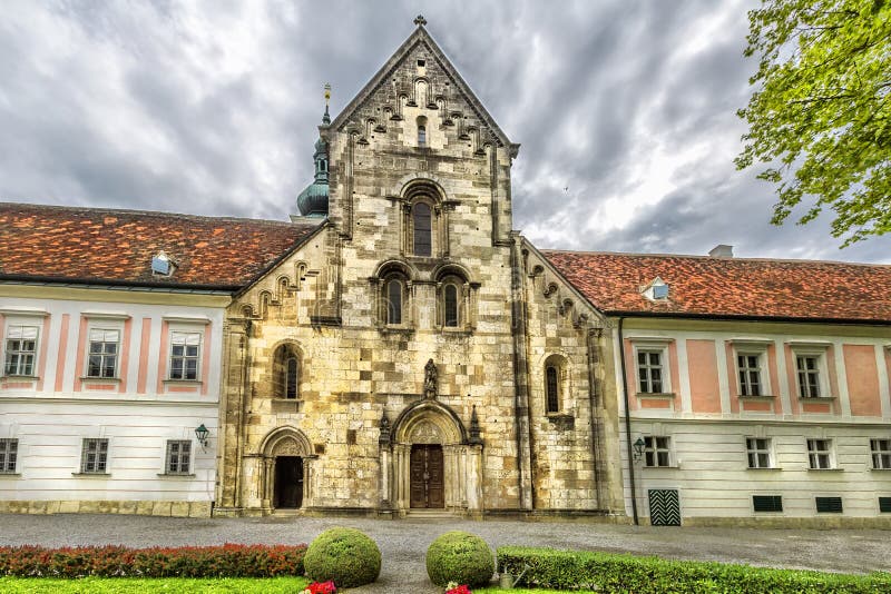 Abbey of the Holy Cross (Stift Heiligenkreuz) in Vienna woods. royalty free stock photos Abbey of the Holy Cross (Stift Heiligenkreuz) in Vienna woods. royalty free stock photos