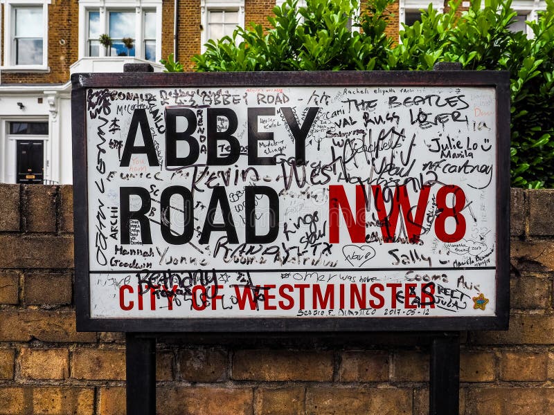 Abbey Road unterzeichnen herein London (hdr)