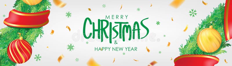 Abbildung des VektorEps10 Hintergrund der weißen Weihnacht mit Weihnachtsbällen, Schneeflocken und Goldkonfettis Horizontales Wei vektor abbildung Abbildung des VektorEps10 Hintergrund der weißen Weihnacht mit Weihnachtsbällen, Schneeflocken und Goldkonfettis Horizontales Wei vektor abbildung