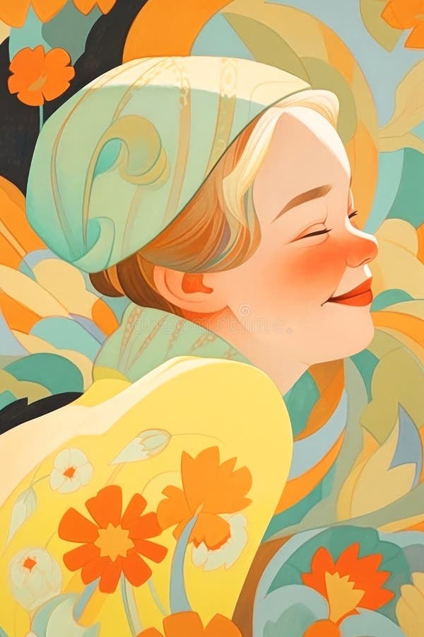 Abbracciare la serena bellezza di un momento felice incapsulato in colorata arte astratta royalty illustrazione gratis