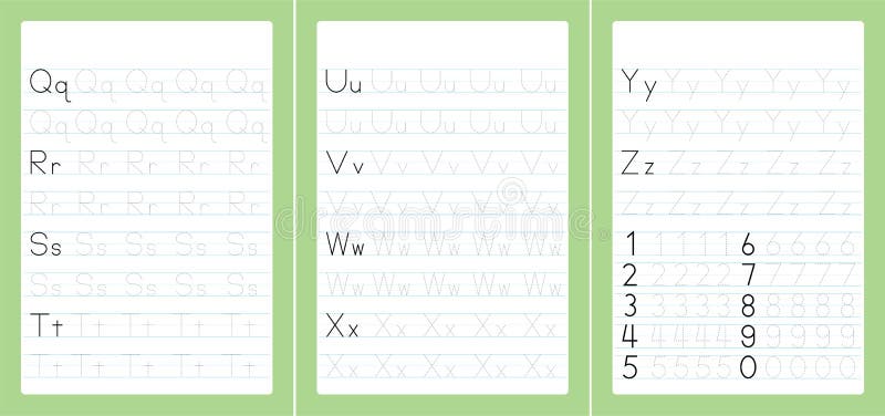 ABC Alphabet letters tracing worksheet with alphabet letters. Basic writing practice for kindergarten kids A4 paper ready to print