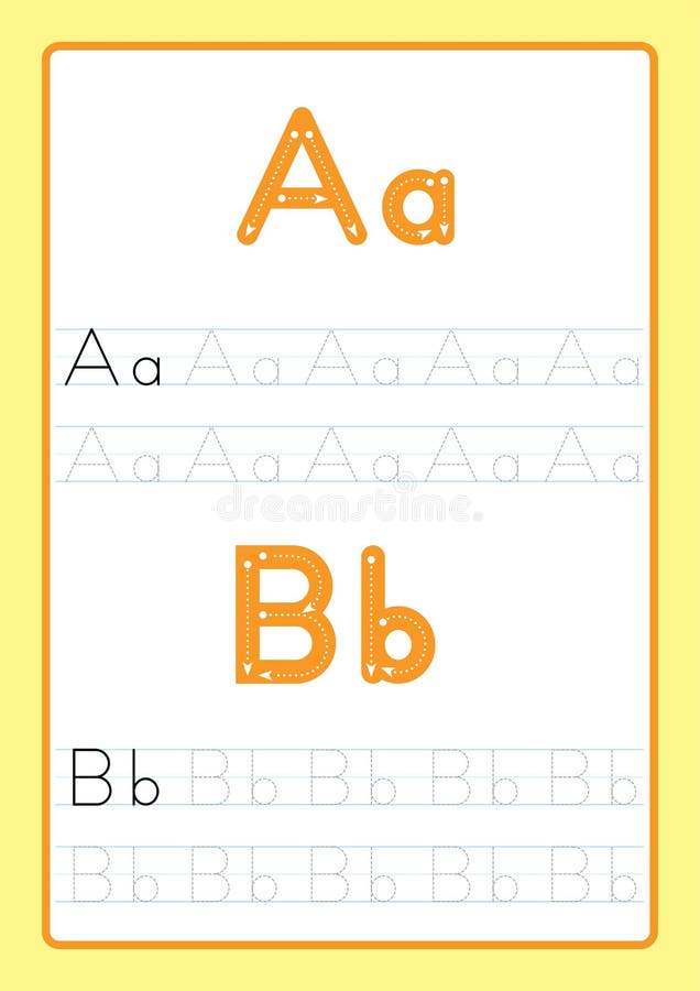 Abc Alphabet Letters Tracing Worksheet With Alphabet Letters Basic Writing Practice For Kindergarten Kids A4 Paper Ready To Print Stock Vector Illustration Of Activity Font 134016685