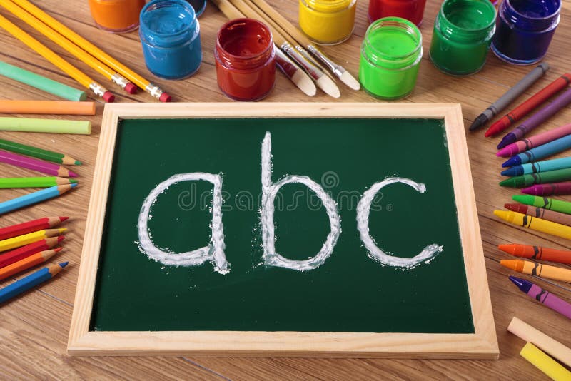 ABC Basic Reading and Writing, Preschool Education Stock Image - Image