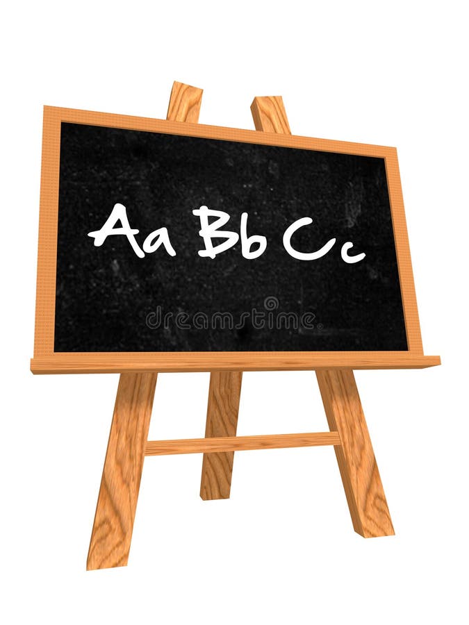 Abc on blackboard