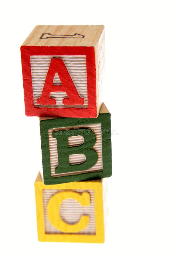 Graphic Of Three Stacked Abc Blocks Stock Illustration - Download Image Now  - Toy Block, Alphabet, Alphabetical Order - iStock