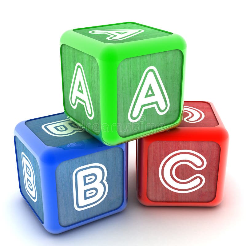 ABC Building Blocks stock illustration. Image of elementary - 35334267