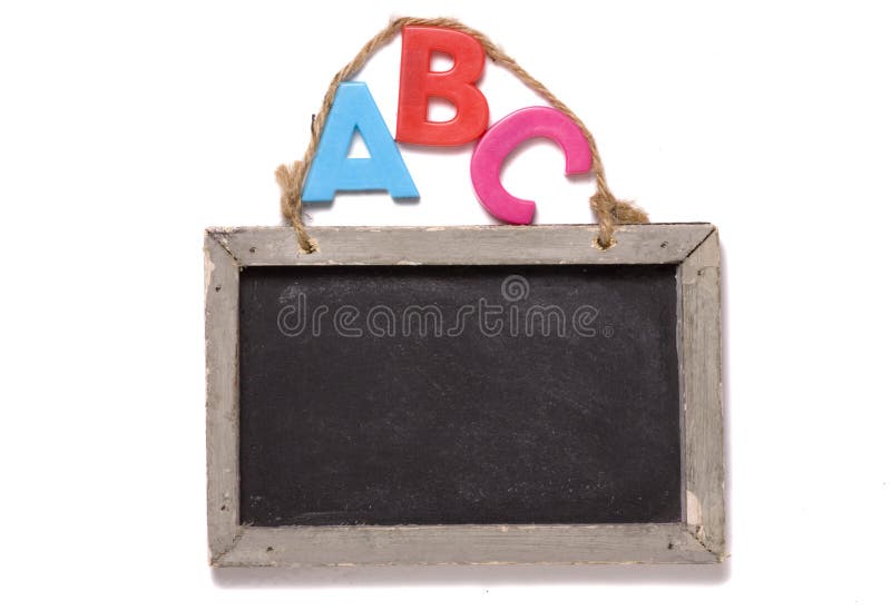 Abc with chalk board