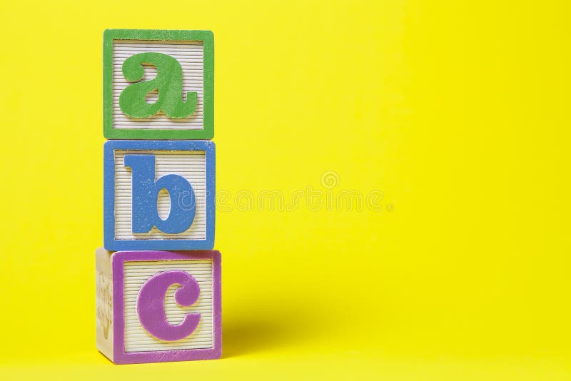 Graphic Of Three Stacked Abc Blocks Stock Illustration - Download Image Now  - Toy Block, Alphabet, Alphabetical Order - iStock