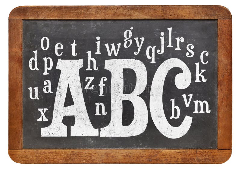 ABC und Alphabet auf Tafel stockfoto ABC und Alphabet auf Tafel stockfoto