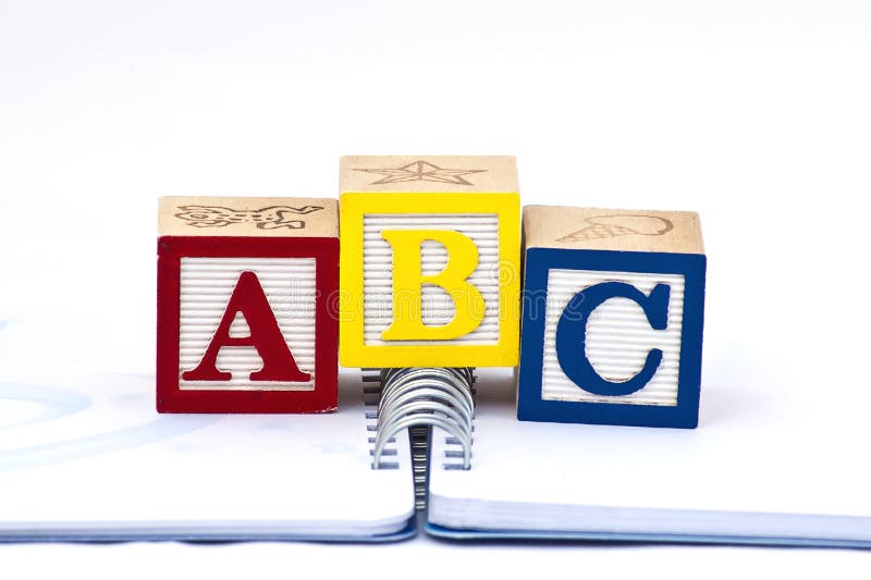 ABC in wooden blocks