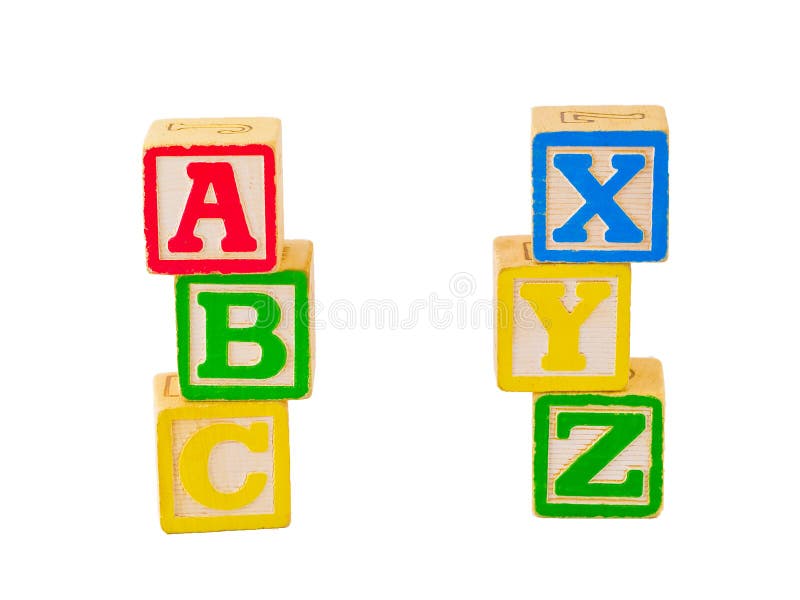 Graphic Of Three Stacked Abc Blocks Stock Illustration - Download Image Now  - Toy Block, Alphabet, Alphabetical Order - iStock