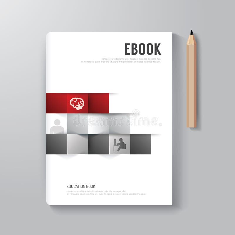 Abdeckungs-Buch-Digital-Design-minimale Art-Schablone