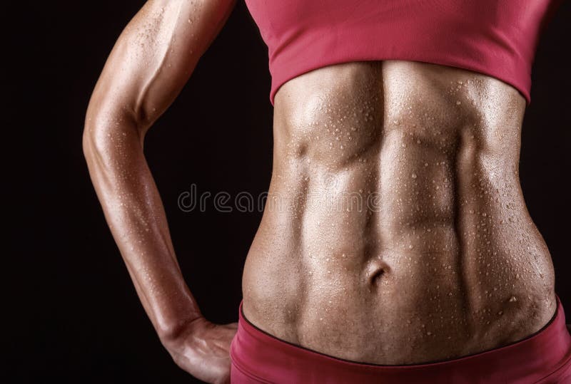 Female Abdominal Muscles Stock Photo, Picture and Royalty Free