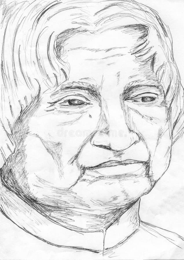 Dr APJ Abdul Kalam  Portrait drawing Madhubani art Pencil drawings