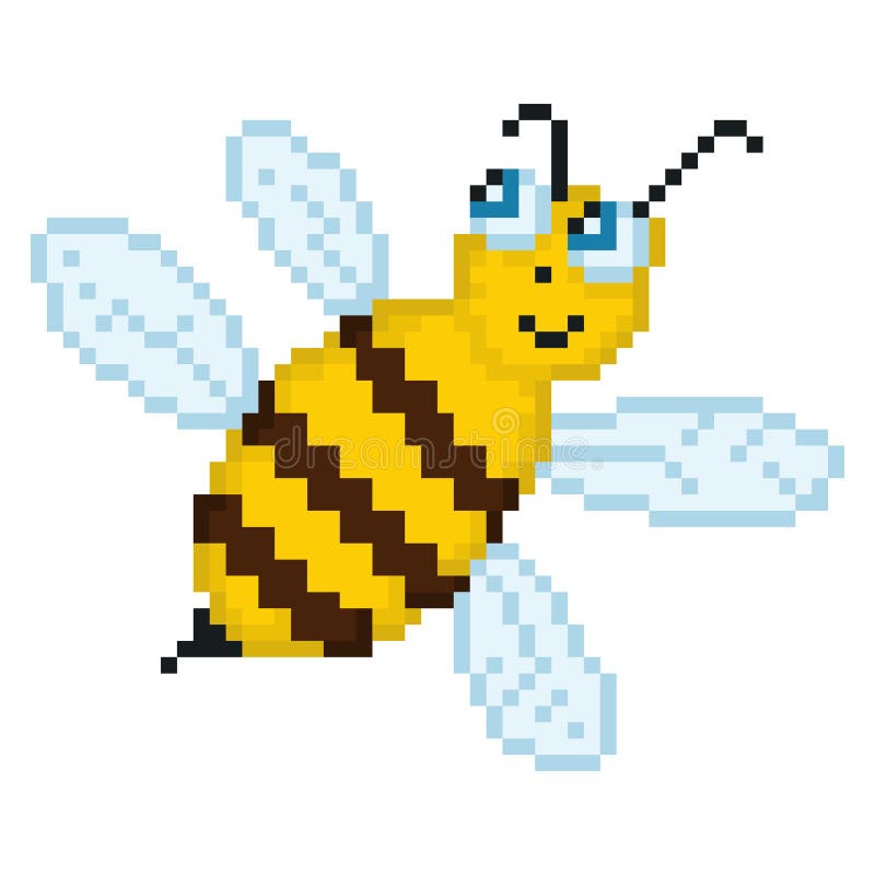 Abeille de pixel d'illustration illustration de vecteur Abeille de pixel d'illustration illustration de vecteur