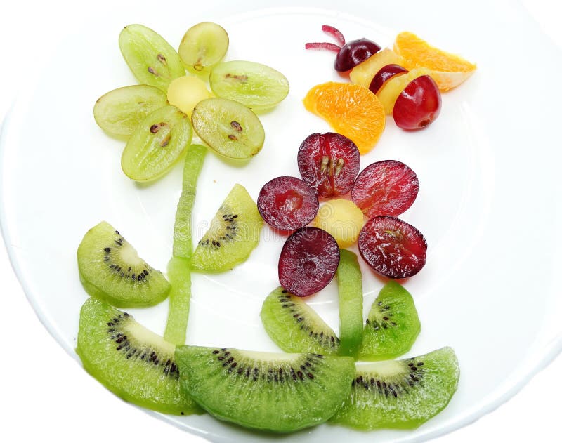 Abeja Creativa Del Postre Del Niño De La Fruta En La Forma De La ...