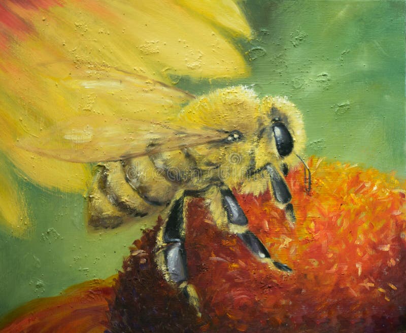 Abeja de la miel stock de ilustración Abeja de la miel stock de ilustración