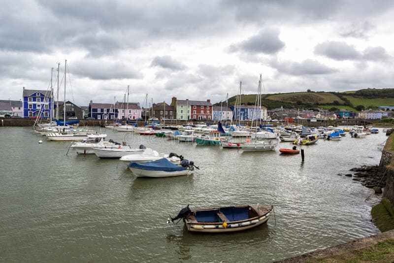 Aberaeron schronienie, Zachodni Walia, UK zdjęcie royalty free Aberaeron schronienie, Zachodni Walia, UK zdjęcie royalty free