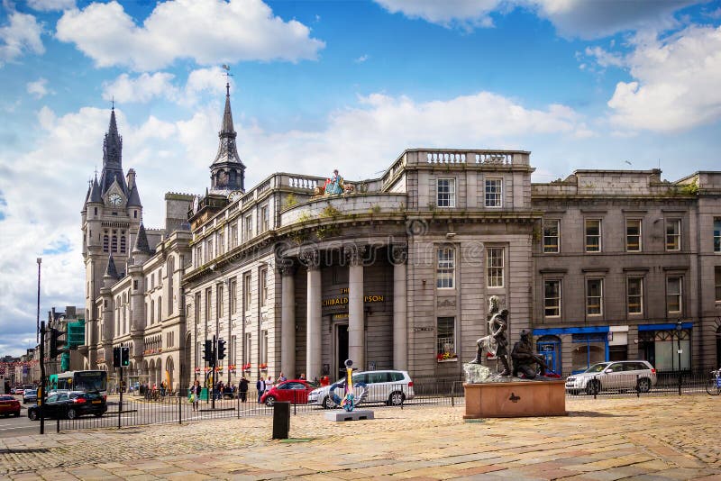 Aberdeen, arquitectura histórica, casa de ciudad, Escocia, Gran Bretaña, 13/08/2017 foto de archivo Aberdeen, arquitectura histórica, casa de ciudad, Escocia, Gran Bretaña, 13/08/2017 foto de archivo