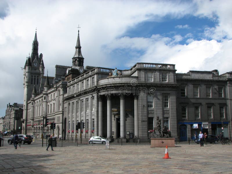 Aberdeen. City centre in Aberdeen, Scotland stock photo