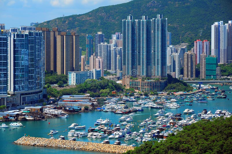 Aberdeen-Hafen, Hong Kong stockfoto. Bild von hong, yachten - 27709794