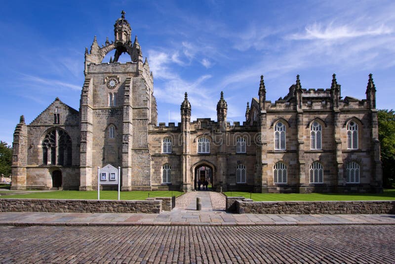 Aberdeen University King's College Chapel. Aberdeen University King's College building captured on a beautiful late summer morning. Founded in 1495 this is one stock photography