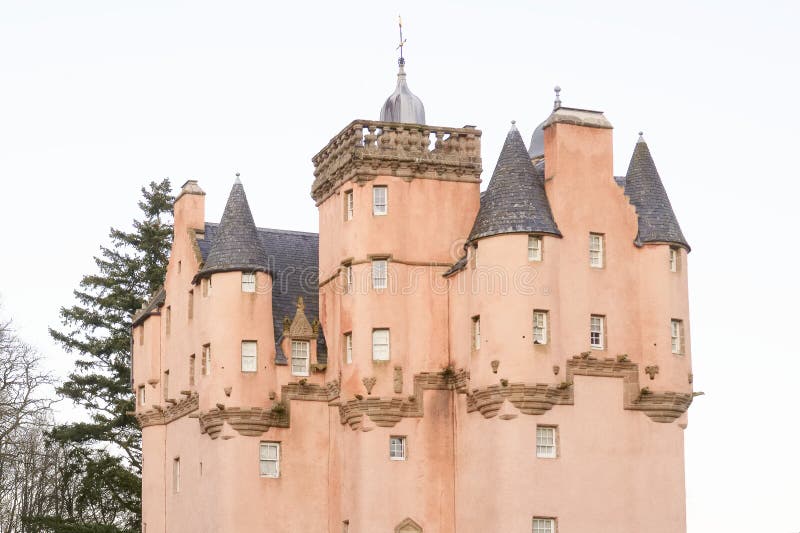 Craigievar Castle, a pinkish baronial style castle in Aberdeenshire, Scotland, UK. Craigievar Castle, a pinkish baronial style castle in Aberdeenshire, Scotland, UK