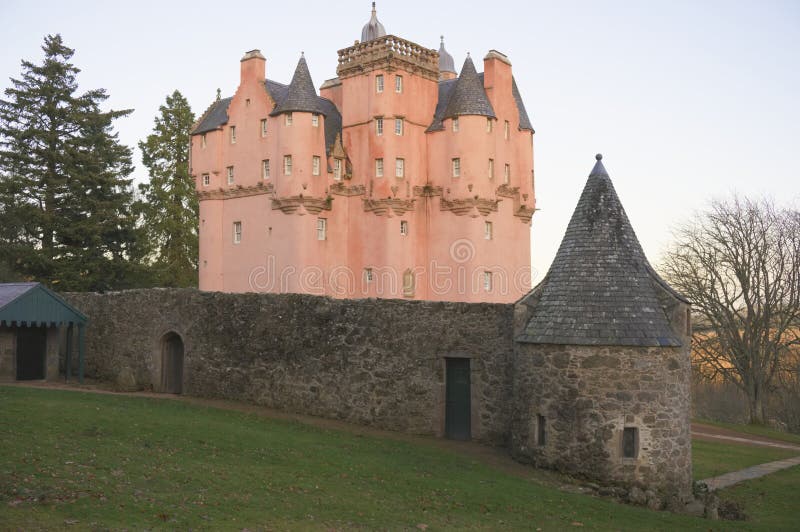 Craigievar Castle, a pinkish baronial style castle in Aberdeenshire, Scotland, UK. Craigievar Castle, a pinkish baronial style castle in Aberdeenshire, Scotland, UK