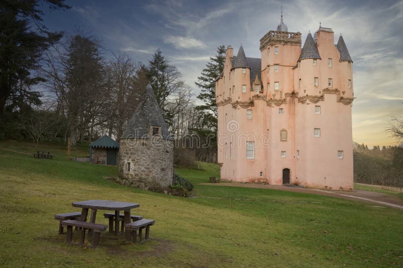 Craigievar Castle, a pinkish baronial style castle in Aberdeenshire, Scotland, UK. Craigievar Castle, a pinkish baronial style castle in Aberdeenshire, Scotland, UK