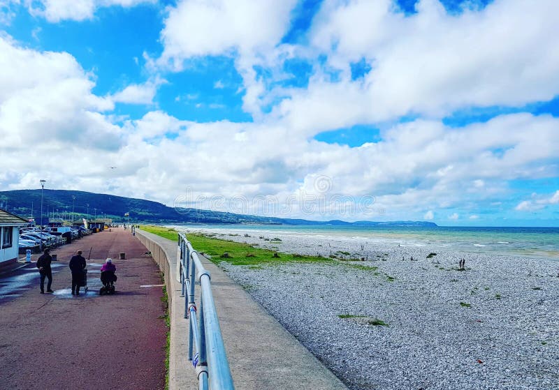 Abergele Beach View stock image. Image of hill, highway 233252385