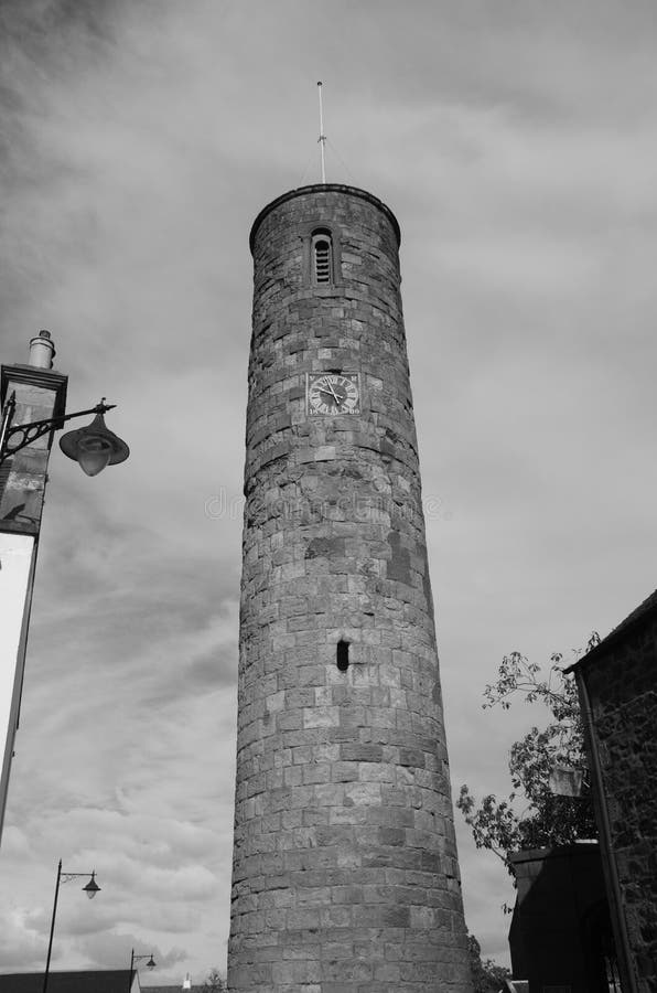 Round Tower stock photo. Image of flagpole 81653566