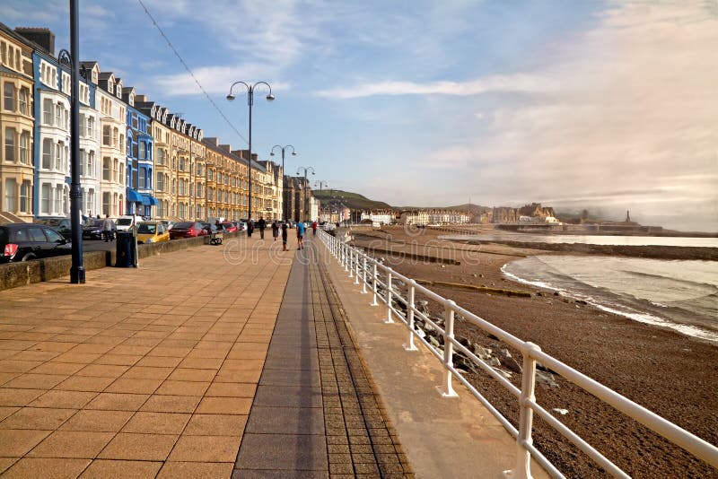 Aberystwyth Sea Front stock photo. Image of promenade 22573878