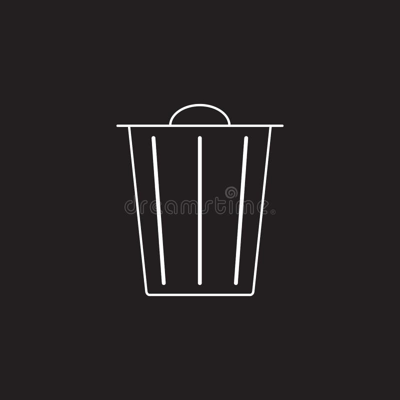 Abfalleimerlinie Ikone, Löschungsentwurfsvektor-Logoillustration, Li stock abbildung Abfalleimerlinie Ikone, Löschungsentwurfsvektor-Logoillustration, Li stock abbildung