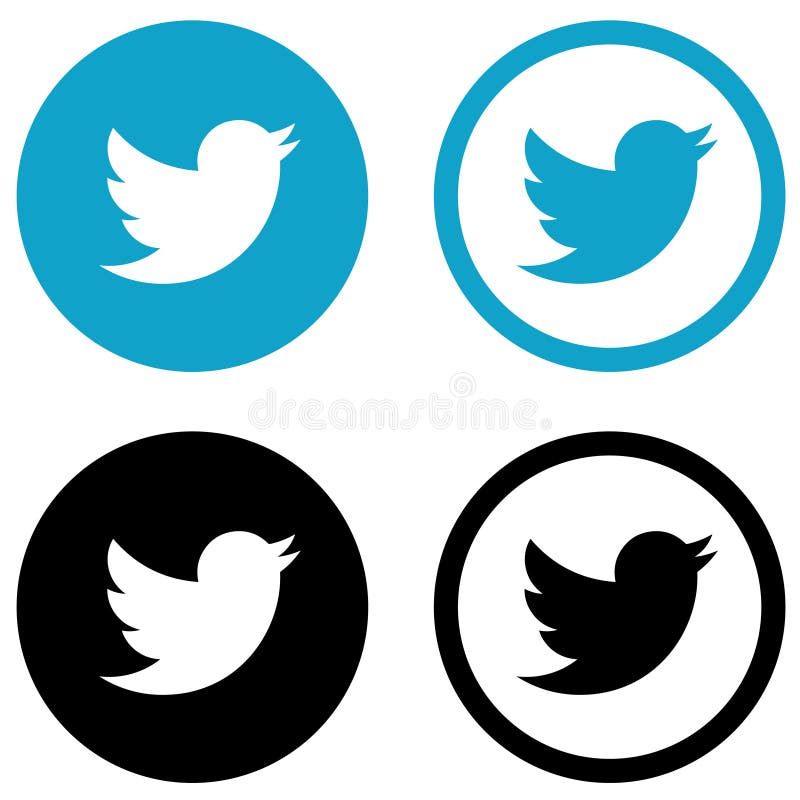 Rundes Twitter Logo Fur Web Und Print Redaktionelles Stockfotografie Illustration Von Ikonen Netzwerk 165763167