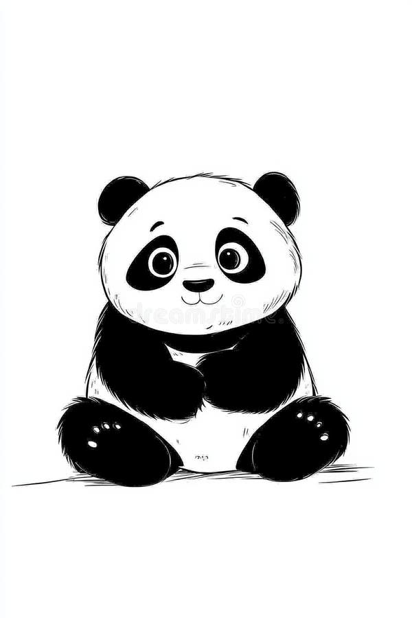 Abgeschickt auf transparentem Hintergrund sitzt ein süßer Panda lizenzfreies stockbild