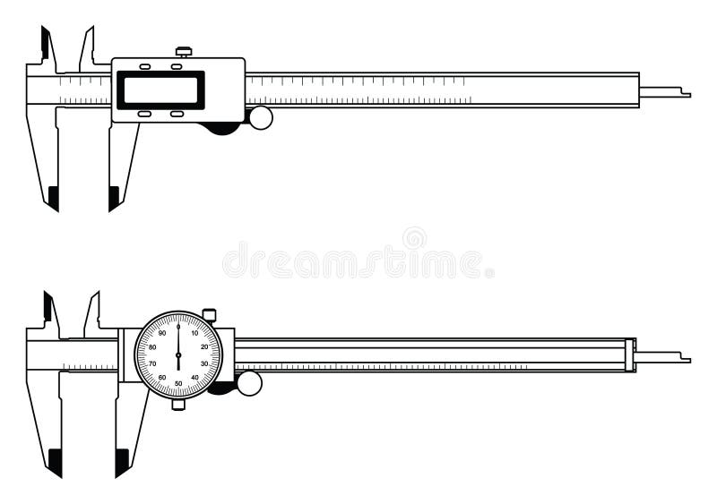 Vernier caliper digital tool vector illustration Stock Vector | Adobe Stock