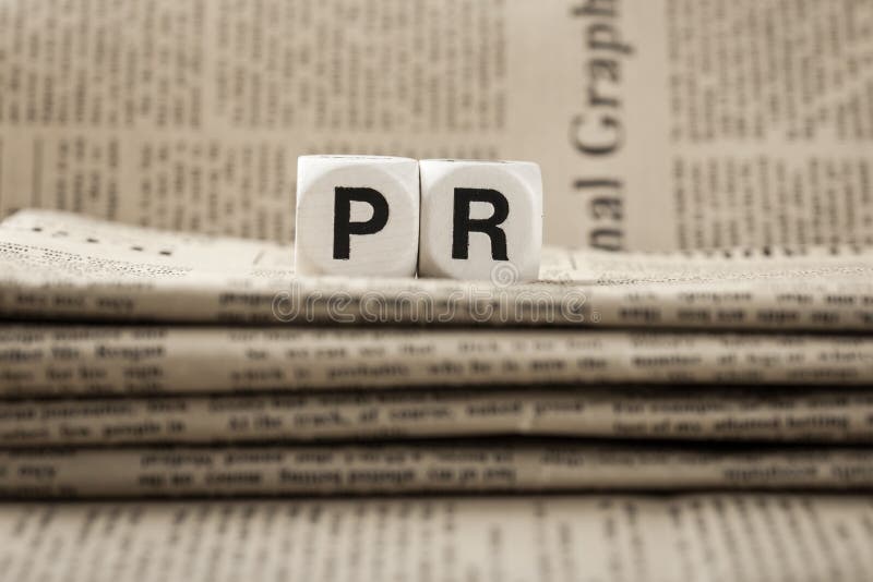 Abkürzung PR auf Zeitungen